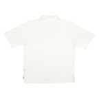 ADIDAS Mens White Polo Shirt Short Sleeve Plain L Cotton Blend Button Closure