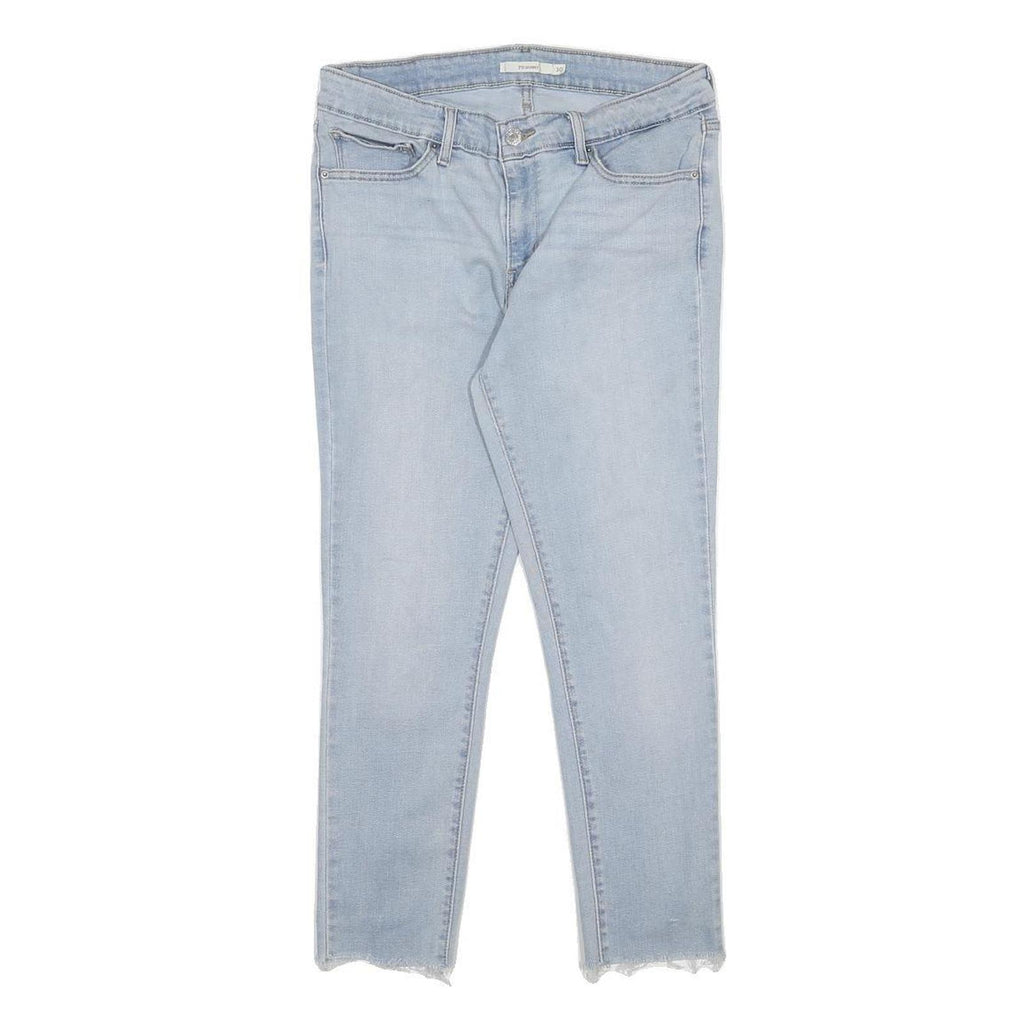 LEVI'S 711 Womens Jeans Blue Slim Skinny Denim Light W30 L24 Zip Cotton Blend