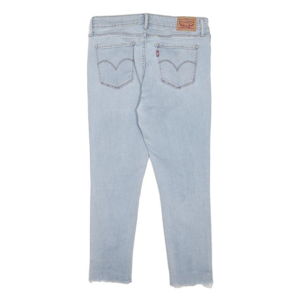 LEVI'S 711 Womens Jeans Blue Slim Skinny Denim Light W30 L24 Zip Cotton Blend