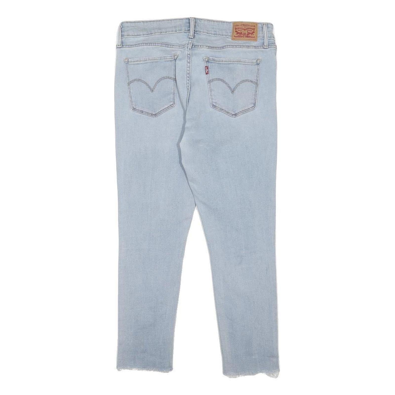 LEVI'S 711 Womens Jeans Blue Slim Skinny Denim Light W30 L24 Zip Cotton Blend
