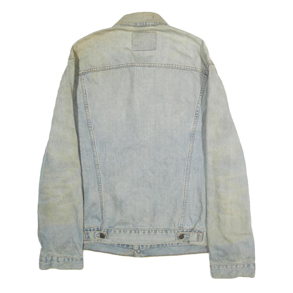 LEVI'S Mens Blue Denim Jacket XL Cotton Plain Button Closure Classic Fit