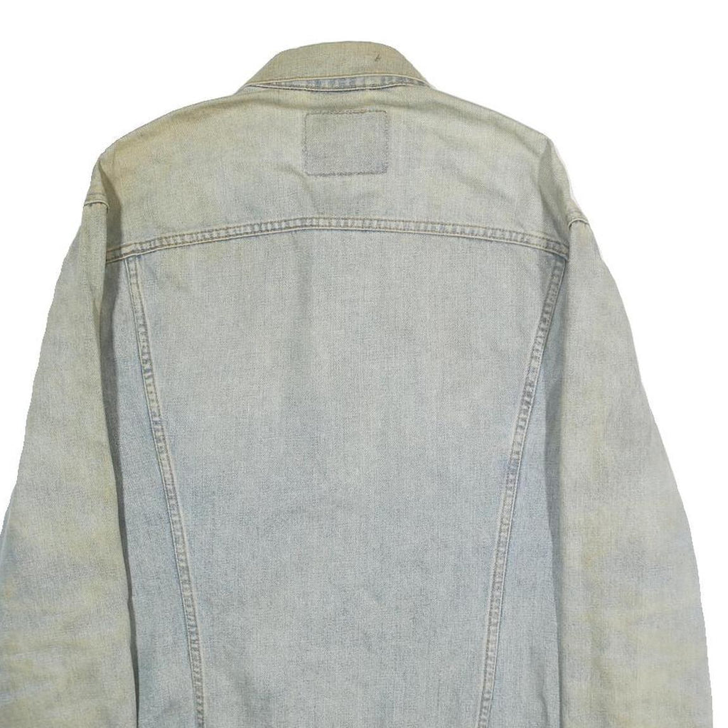 LEVI'S Mens Blue Denim Jacket XL Cotton Plain Button Closure Classic Fit