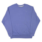 CHAMPION Mens Blue Crew Neck XL Logo Embroidered Sweatshirt Cotton Blend