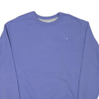 CHAMPION Mens Blue Crew Neck XL Logo Embroidered Sweatshirt Cotton Blend