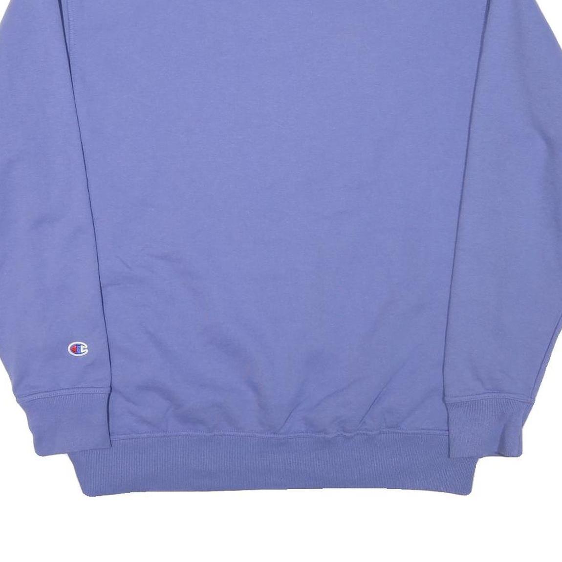 CHAMPION Mens Blue Crew Neck XL Logo Embroidered Sweatshirt Cotton Blend