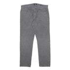 CALVIN KLEIN Mens Slim Grey Cotton Blend Trousers W32 L30 Stylish Zip Closure