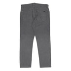 CALVIN KLEIN Mens Slim Grey Cotton Blend Trousers W32 L30 Stylish Zip Closure