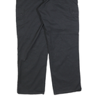 DICKIES Mens Black Regular Fit Workwear Cargo Trousers W34 L28 Zip Closure