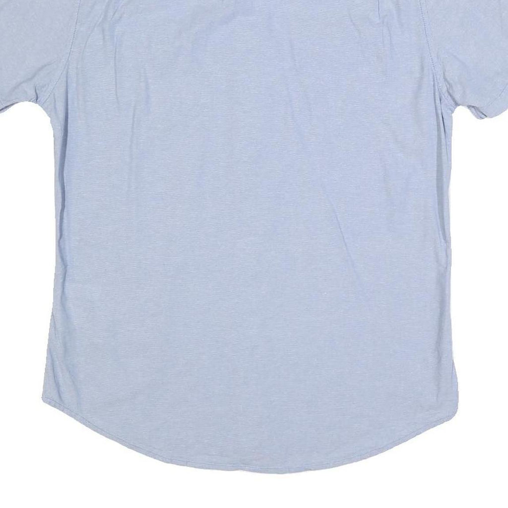 TOMMY HILFIGER Mens Blue Cotton Shirt M Classic Fit Button Down Collar Short