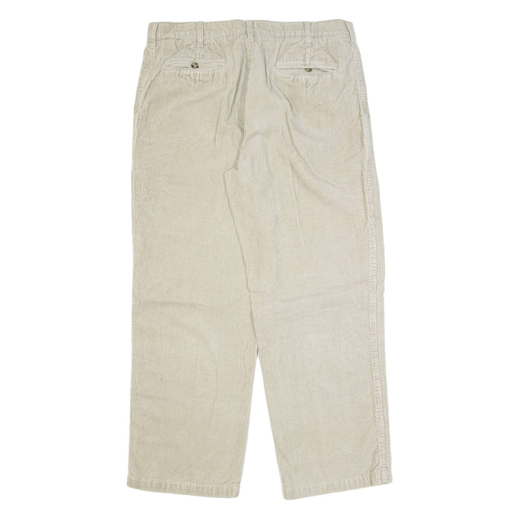 CHEROKEE Chino Mens Corduroy Trousers Beige Regular Straight 90s W36 L23