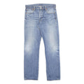 LEVI'S 501 Mens Blue Regular Straight Denim Medium W34 L34 Button Cotton Comfort