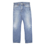 LEVI'S 501 Mens Blue Regular Straight Denim Medium W34 L34 Button Cotton Comfort