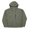 COLUMBIA Mens Green Outdoor Jacket XL Polyester Plain Hooded Zip Pocket