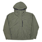 COLUMBIA Mens Green Outdoor Jacket XL Polyester Plain Hooded Zip Pocket