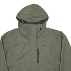 COLUMBIA Mens Green Outdoor Jacket XL Polyester Plain Hooded Zip Pocket