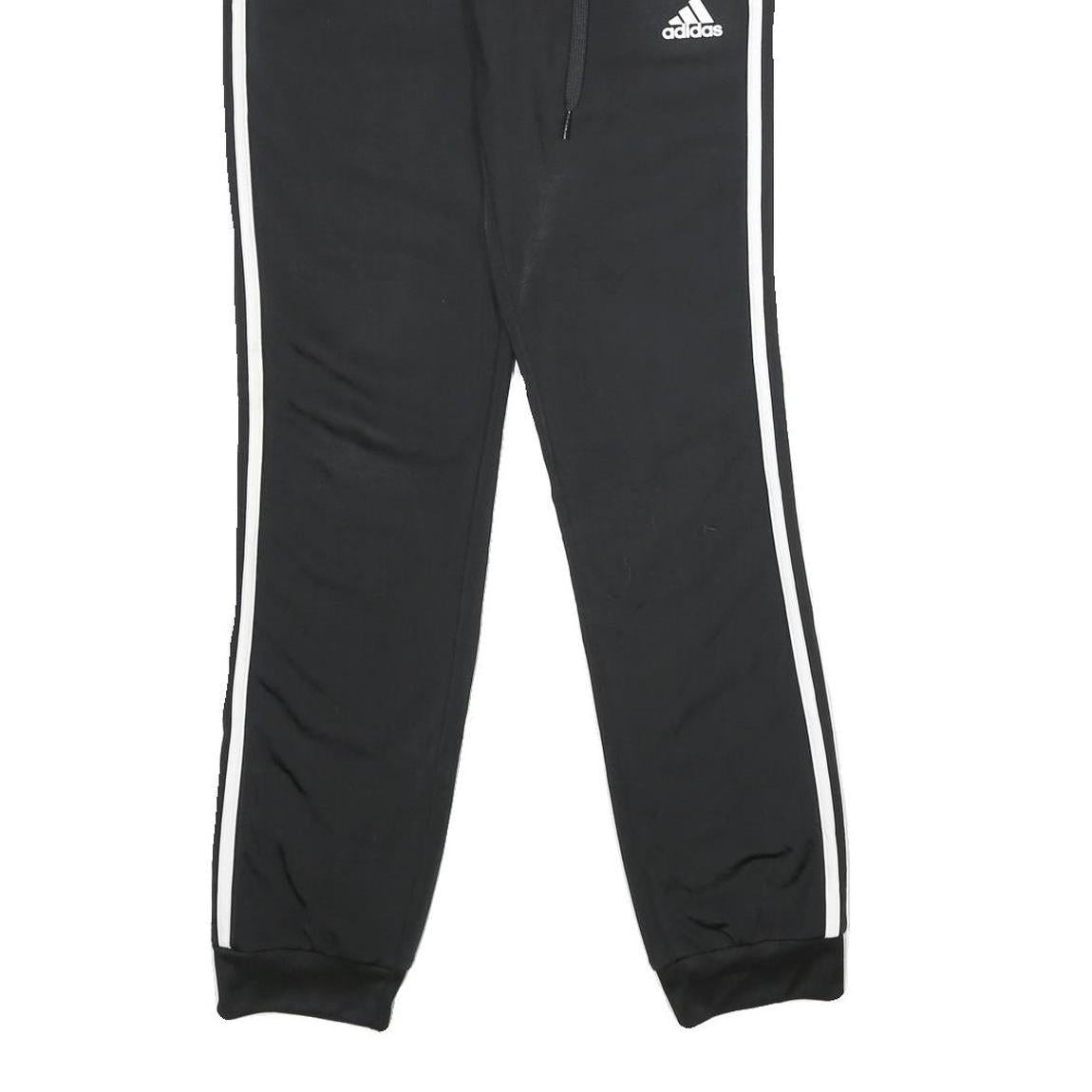 ADIDAS Womens Joggers Black & White Slim Tapered S W28 L30 Sportswear Comfort