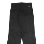 DICKIES Mens Polyester Blend Black Regular Cargo Trousers W31 L30 Workwear Zip
