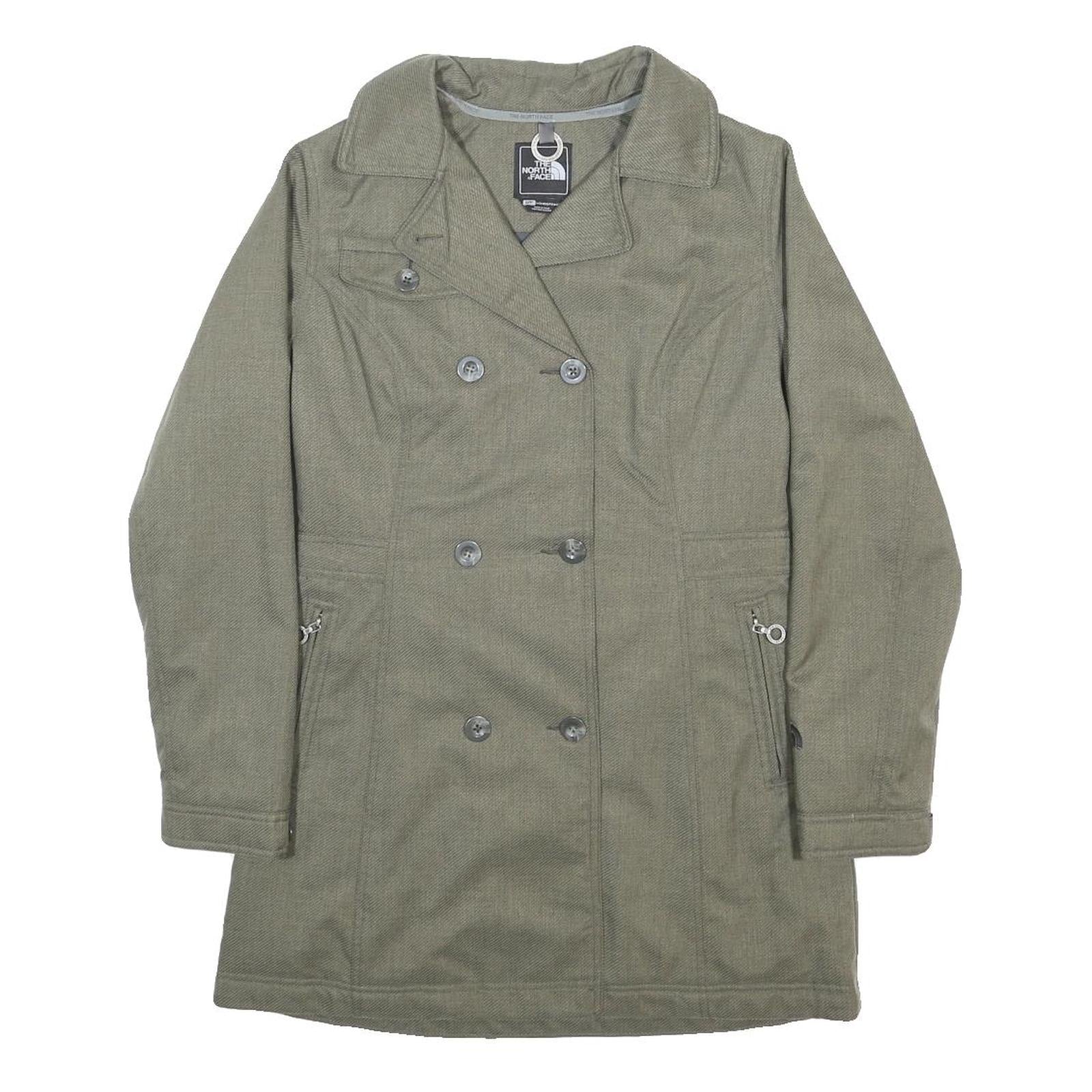 THE NORTH FACE Womens Green Jacket S Polyester Blend Double Breasted Zip Casual