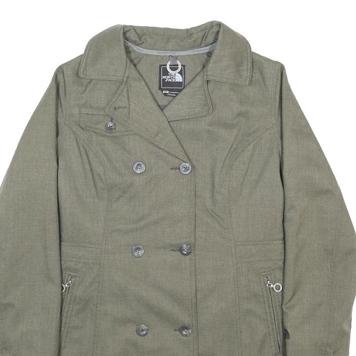 THE NORTH FACE Womens Green Jacket S Polyester Blend Double Breasted Zip Casual