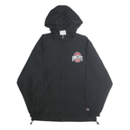 CHAMPION Mens Black Ohio State Jacket M Polyester Zip Hooded Plain Sports