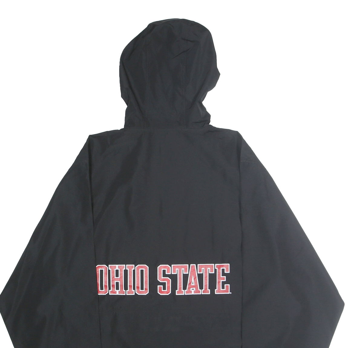CHAMPION Mens Black Ohio State Jacket M Polyester Zip Hooded Plain Sports