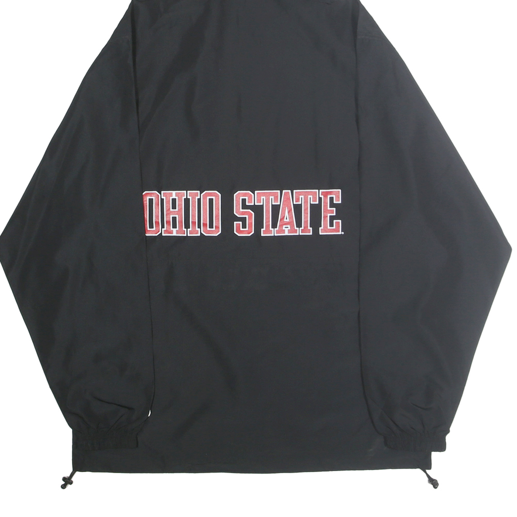 CHAMPION Mens Black Ohio State Jacket M Polyester Zip Hooded Plain Sports