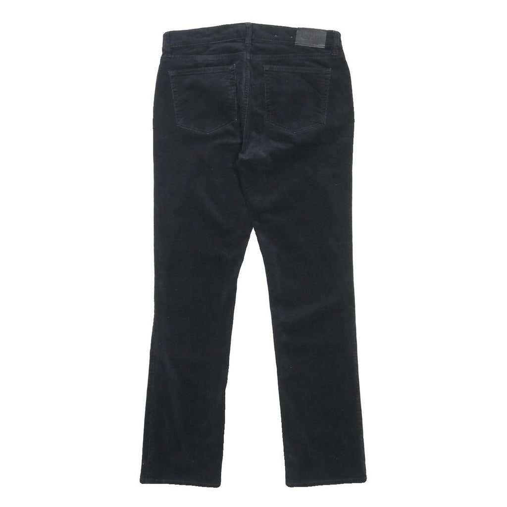 LAUREN RALPH LAUREN Womens Cotton Blend Black Regular Fit Straight Trousers W30