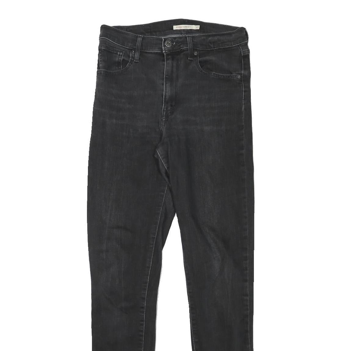 LEVI'S Womens Jeans Black Slim Skinny Denim Medium W27 L31 Zip Cotton Blend