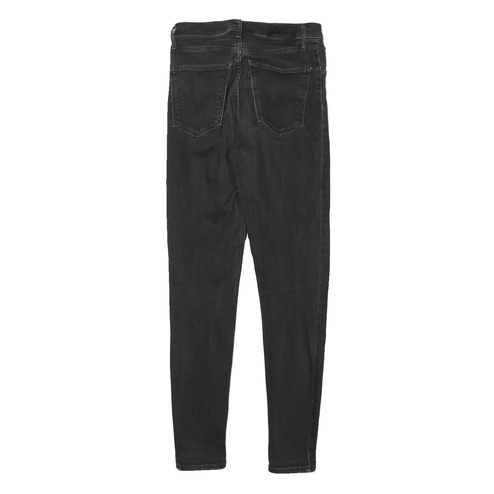LEVI'S Womens Jeans Black Slim Skinny Denim Medium W27 L31 Zip Cotton Blend