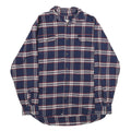 JACHS Mens Blue & White Check Shirt XL Cotton Long Sleeve Casual Button Down