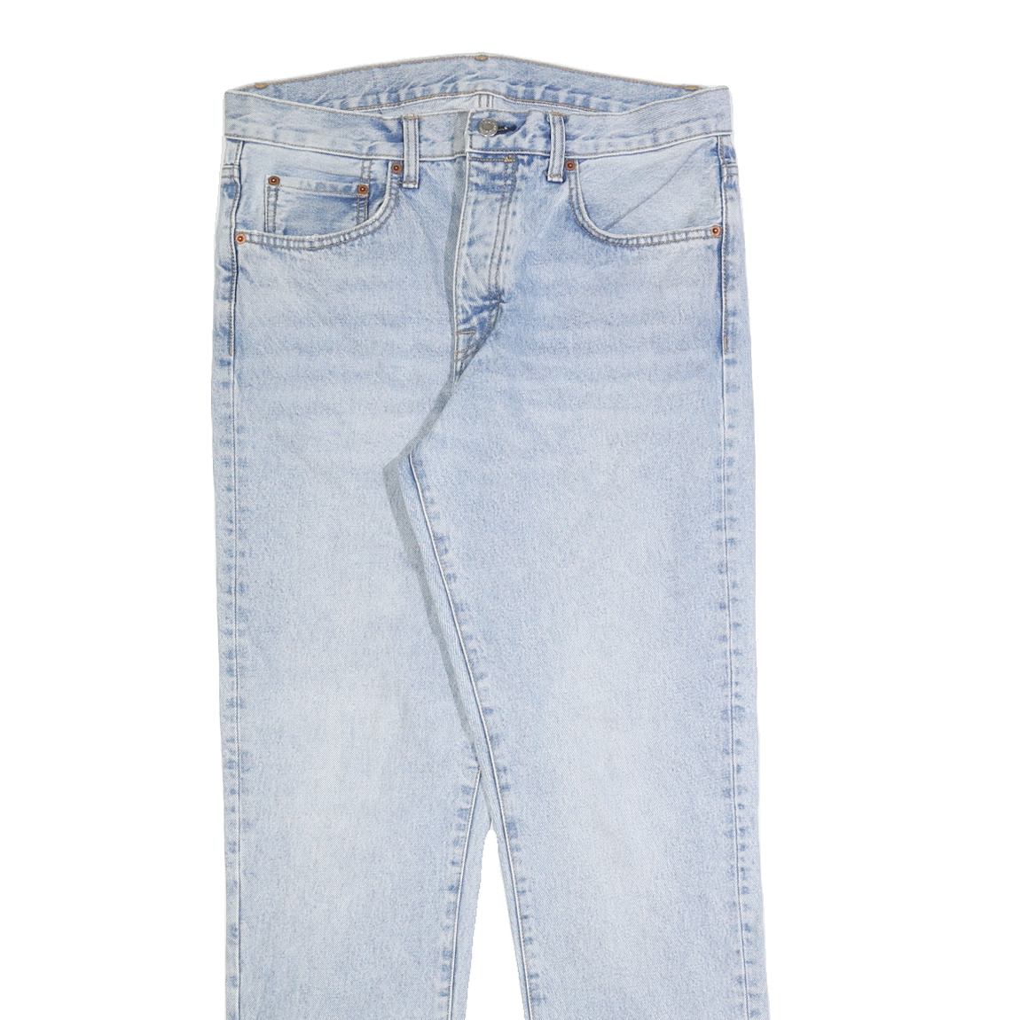 ZARA Womens Light Blue Regular Fit Straight Leg Denim Jeans Cotton W32 L32