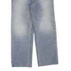 DICKIES Mens Jeans Blue Regular Straight Denim Light W34 L28 Workwear Zip