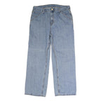 CARHARTT Mens Blue Regular Fit Straight Denim Jeans W36 L31 Button Closure