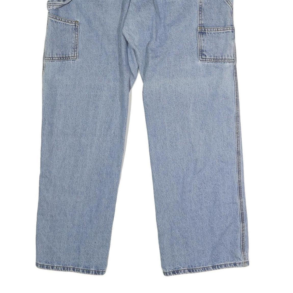 CARHARTT Mens Blue Regular Fit Straight Denim Jeans W36 L31 Button Closure