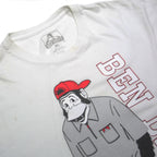 BEN DAVIS Funky Monkey Mens White Graphic T-Shirt XL Short Sleeve Cotton