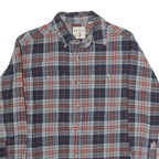 REDHEAD Mens Blue & Brown Check Shirt M Cotton Casual Button Up Long Sleeve