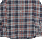 REDHEAD Mens Blue & Brown Check Shirt M Cotton Casual Button Up Long Sleeve