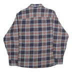 REDHEAD Mens Blue & Brown Check Shirt M Cotton Casual Button Up Long Sleeve