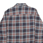 REDHEAD Mens Blue & Brown Check Shirt M Cotton Casual Button Up Long Sleeve