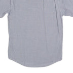 TOMMY HILFIGER Mens Blue Check Shirt M Cotton Blend Short Sleeve Button Collar