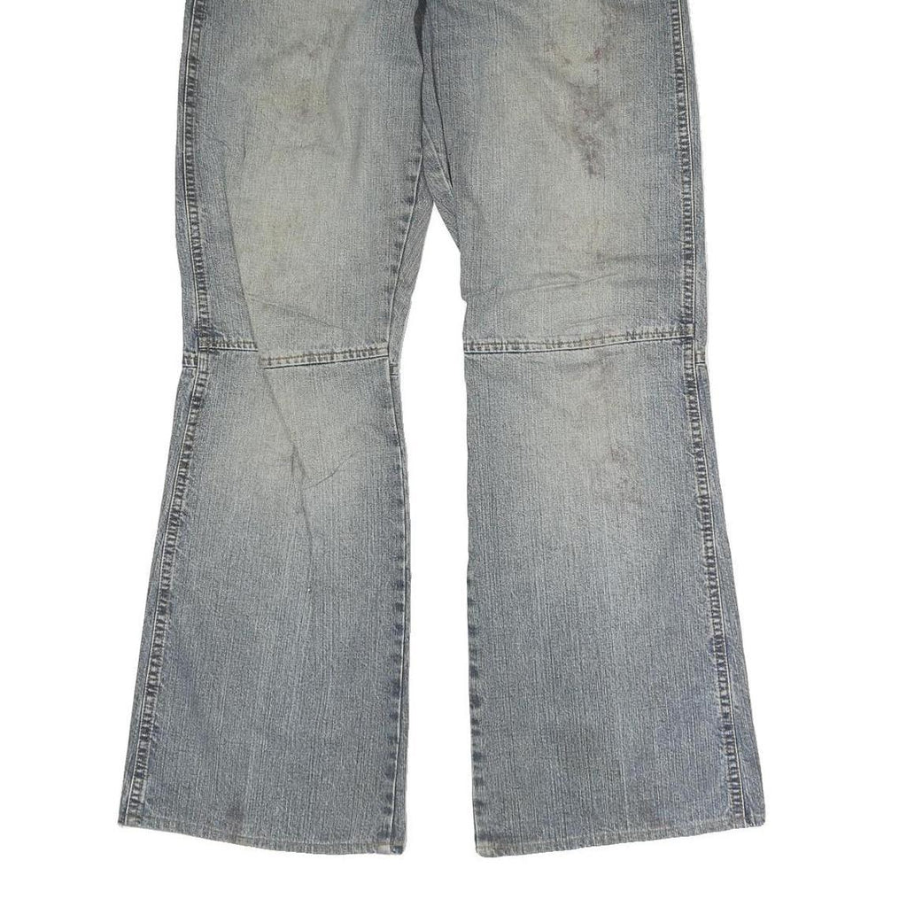 HBT Mens Jeans Blue Regular Bootcut Denim Light W30 L30 Zip Cotton Casual