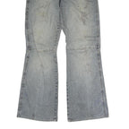 HBT Mens Jeans Blue Regular Bootcut Denim Light W30 L30 Zip Cotton Casual