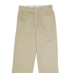 DICKIES Mens Polyester Blend Beige Classic Straight Trousers W30 L30 Workwear