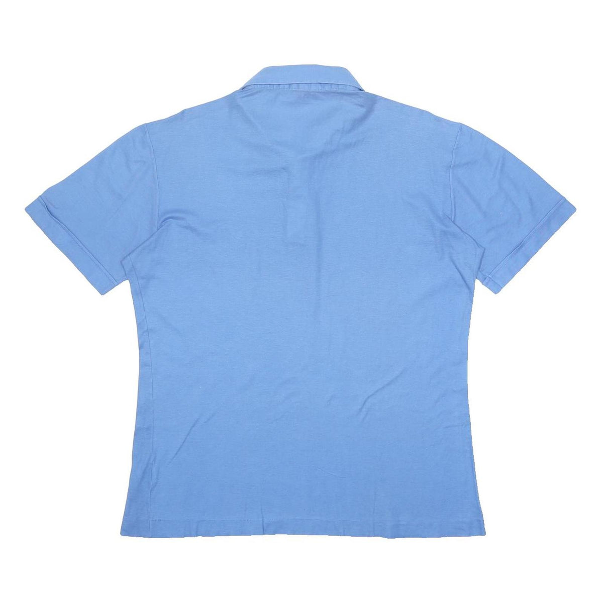FILA Womens Blue Italia Short Sleeve Plain Polo Shirt L Cotton Casual Sports
