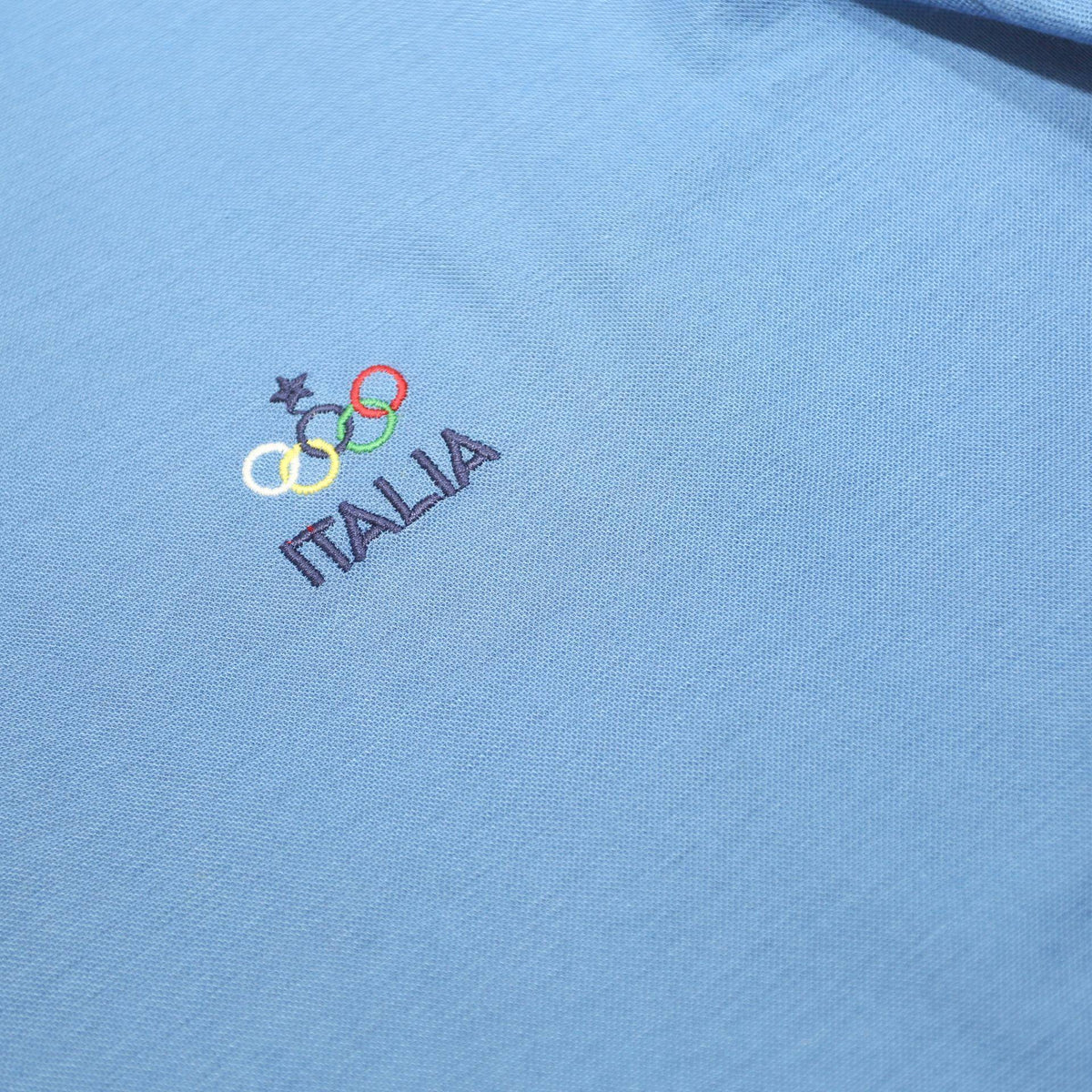 FILA Womens Blue Italia Short Sleeve Plain Polo Shirt L Cotton Casual Sports