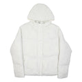 BENCH Womens White Hooded Zip Jacket UK 16 Polyester Puffer Quilted Warm