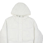 BENCH Womens White Hooded Zip Jacket UK 16 Polyester Puffer Quilted Warm