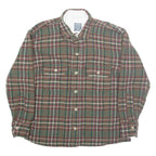 LA DOLF Mens Lumberjack Shirt Green Wool Check Long Sleeve ONE SIZE