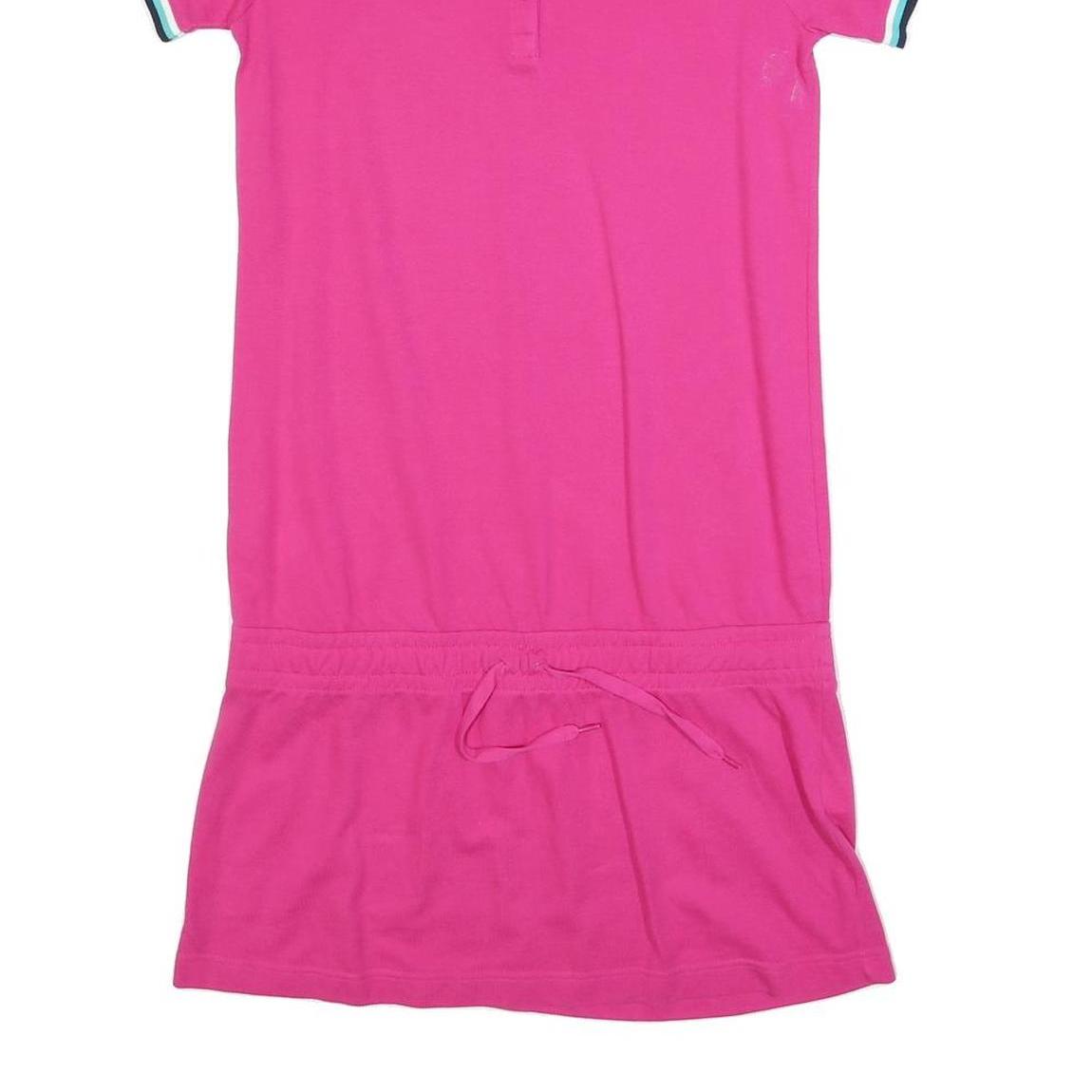 LACOSTE Womens Pink Polo Cotton Blend Short Sleeve Mini Dress S Casual Sport
