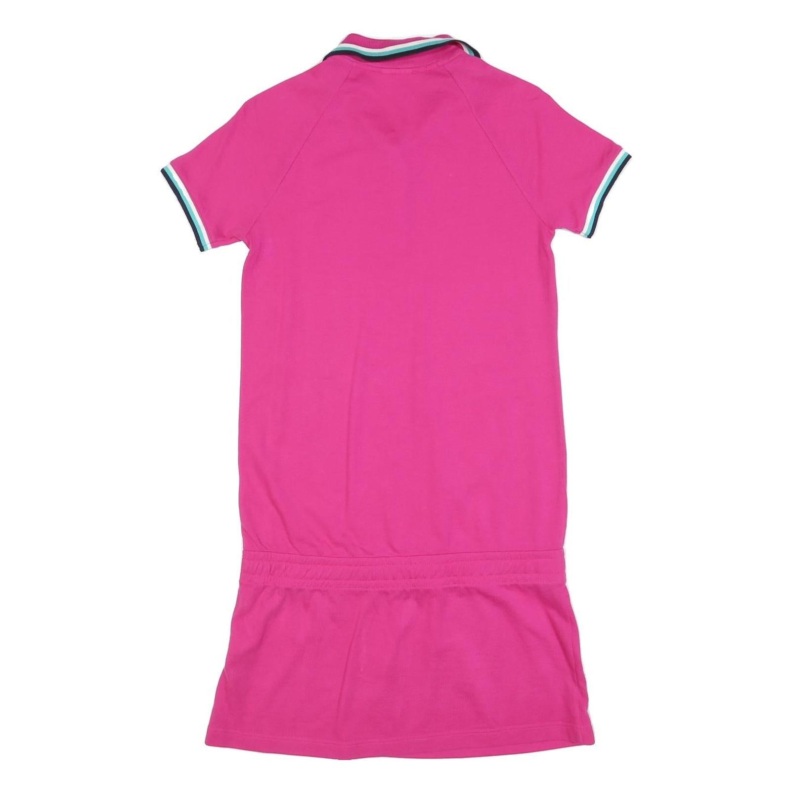 LACOSTE Womens Pink Polo Cotton Blend Short Sleeve Mini Dress S Casual Sport